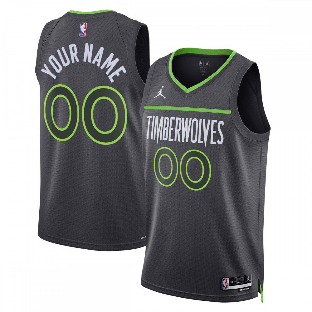 Minnesota Timberwolves Jordan Brand Unisex 2022/23 Swingman Custom Jersey - Statement Edition - Black-Pro Kit Vault | Brand New 26/27 Sports Jerseys